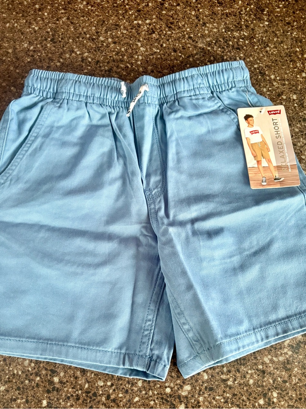 Levi's Light Blue Kids Elastic Waist Shorts